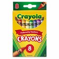 Crayola Crayon, Classic Color, Assorted, PK8 523008